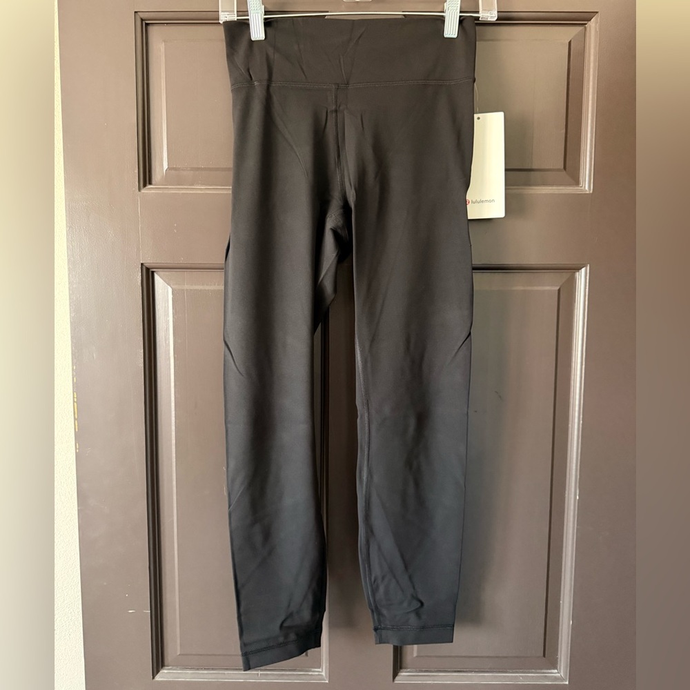 Lululemon Groove Nulu Leggings 8 Black Tights Ribbed Detail 25” HR High Rise